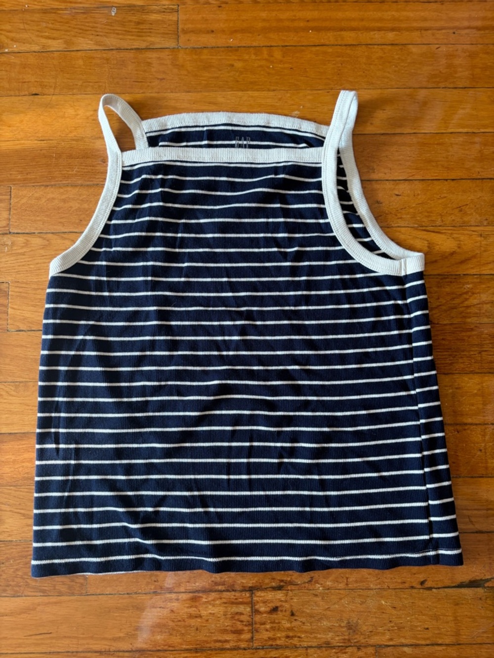 GAP Navy & White Striped Tank Top